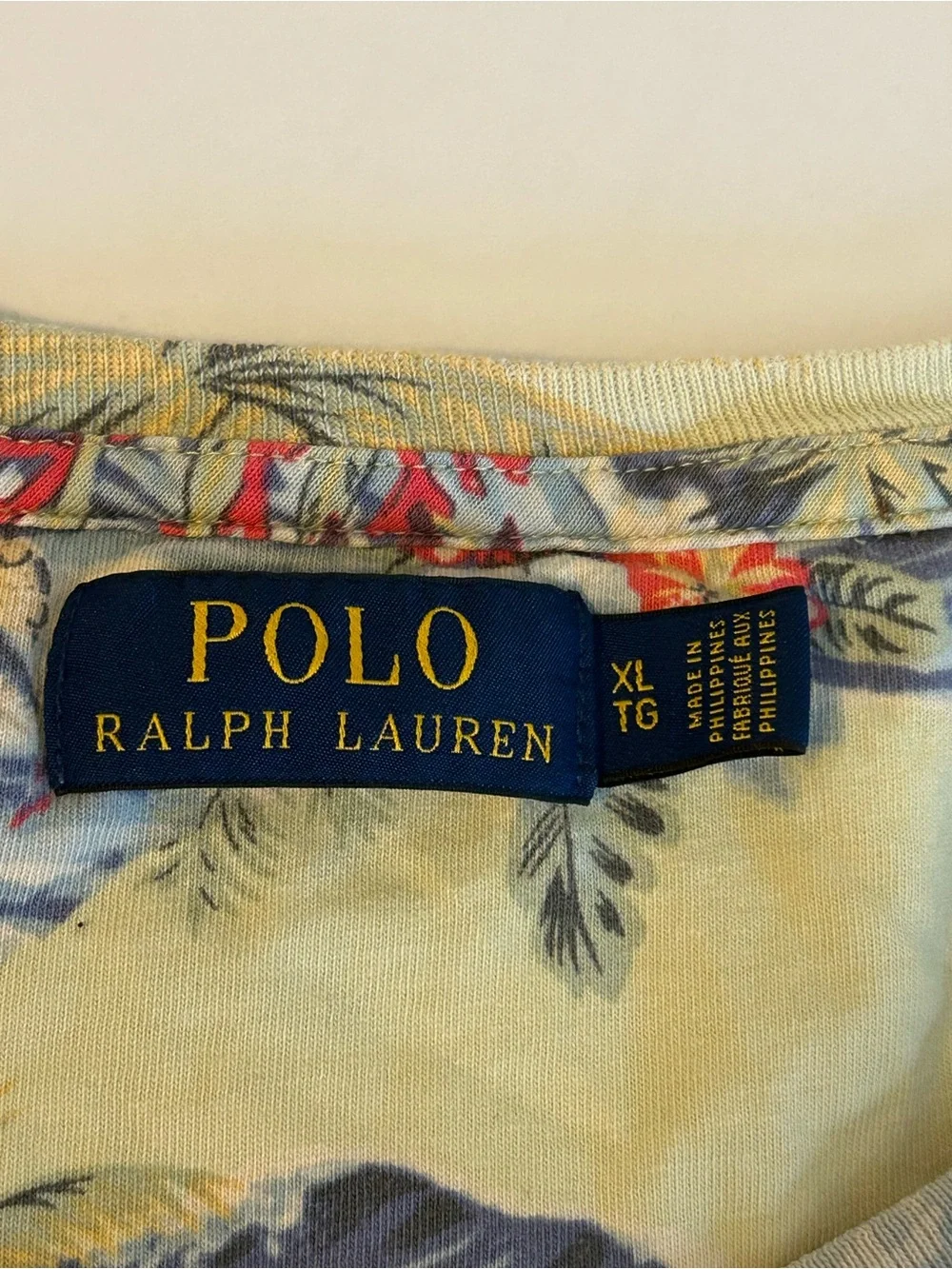 Polo Ralph Lauren T-Shirt Men's Multicolor Hawaiian Print Pullover Casual - Picture 3 of 8